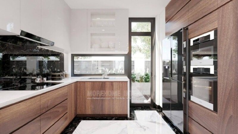 Là một người phụ nữ trong gia đình việc có một không gian bếp hoàn hảo vừa đáp ứng mọi chức năng vừa mang lại cần thiết cũng như phát triển mạnh mẽ đồ nội thất, tính thẩm mỹ ngày càng khắt khe, bạn có thể nhanh chóng có được ý tưởng thiết kế không gian phòng bếp tuyệt đẹp cho mình như trong ý tưởng thiết kế không gian phòng bếp tại biệt thự Manhattan Hải Phòng.
